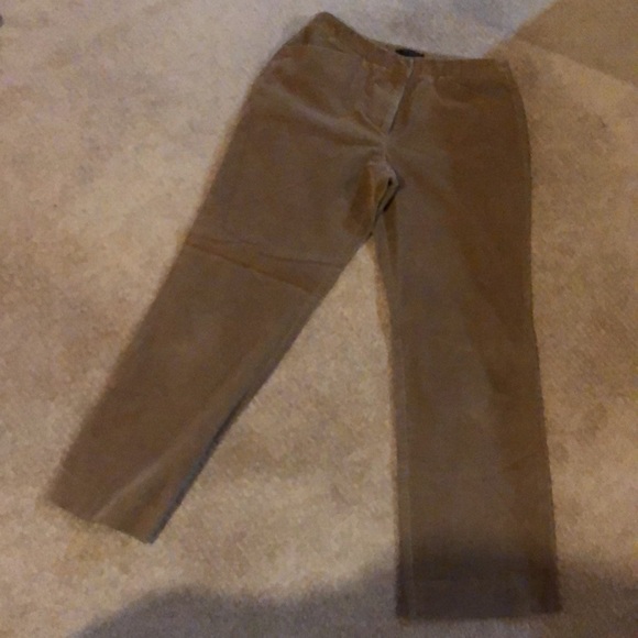 Limited tan corduroy pant suit set Womens medium jacket, pants 12 small whale - Picture 3 of 6